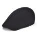 VOBOOM Men's Cotton Flat Ivy Gatsby Newsboy Driving Hat Cap Black
