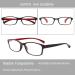 5 Pack Reading Glasses for Men & Women - High-Quality Comfortable Rectangular Spring Hinges - 5 Colors - 0.75 Magnification - Buy Online on GoSupps.com