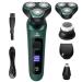 Head Shavers for Bald Men 4 in 1 Smart Electric Shaver LCD Digital Display Three-head Floating Razor USB Rechargeable Washing Multi-function Beard Knife