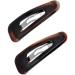 Camila Paris CP1309/2 French Hair Snap Clip Barrette Hair Slides Clic Clac for Women Styling Girls Side Slide-in Metal Snap Pin Hair Accessories for Women. Strong Hold No Slip Grip Made in France 1.25 Inch (Pack of 2...