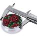Red Rose Round Pill Box - 3 Compartment Mini Organizer for Travel & Vitamins | Portable Decorative Pill Case - Buy Online on GoSupps.com