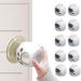 Jakuva 10 Pack Door Knob Safety Cover for Kids,Child Proof Door Knob Locks of Lockable Design, Fitting Most Knobs for Children Safety(White)