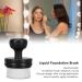 Round Liquid Foundation Brush - Flat Top Soft Hair Portable & Skin-Friendly for All Skin Types - Dustproof Cover Makeup Tool - Buy Online on GoSupps.com