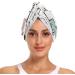 Hand Drawn Dogs Dry Hair Cap & Quick Drying Towel Set - Super Absorbent Soft & Comfortable 2 Piece with Button Headband - Buy Online on GoSupps.com