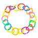 Ibasenice 175 PTH Geometric Chain Buckle Baby Rings Toy - 5 Colorful Toddler Chain Play Set for Crib 5.5x5.5cm - Buy Online on GoSupps.com