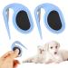 2 pieces of knot comb for cats dog hair brush Deadly filing ridge hair removal tool for knotted and loose hair care accessories for pets kitten puppies (blue)