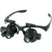 Lightweight Magnifying Glass with Led Light 10 Times 15 Times 20 Times 25 Times High-Definition Binocular Head-Mounted Magnifier Used for Repaiclocks and Reading Lofty Ambition - Buy Online on GoSupps.com