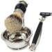 4-in-1 Razor Holder & Shaving Brush Set for Men - Black Enamel Gift Set | Stylish and Practical Shaving Accessories - Buy Online on GoSupps.com
