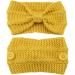 amangul Knitted ide Headband Elastic Knotted Turban ith Button Crochet Hair Bands Ear armer Soft for Head rap for omen(Black) - Buy Online on GoSupps.com