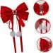 MAGICLULU 1pc Hair Accessories Girl Hair Clips Satin Hairpin Barrettes for Hair Christmas Bow Hairpin Satin Hair Clips Bowknot Hair Clips Tiara Bow Tie Ribbon Red Flocking Child - Buy Online on GoSupps.com