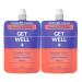 goodvibes juice co. Get Well | Natural Wellness Shot | Elderberry Ginger Hibiscus Lemon Maple Cayenne | Antioxidants Immunity Decongestion | Vegan Gluten Free | 50mL Pouch (Pack of 2)