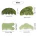 Natural Jade Gua Sha Comb Set - 4 Pcs Scalp Massager for Stress Relief | Smooth Jade Kamm for Head Face Hand & Leg Gifts - Buy Online on GoSupps.com