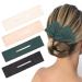 Deft Bun, 4 Pieces Hair Bun Maker French Hairstyle Twist Hair Tool Solid Color Fashion Hair Bun Wraps Flexible Donut Quick Bun Twister for Women Girls Hair Styling Hair Accessories