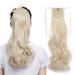 Sego ponytail clip in ponytail extension hair extension braid hair piece wavy wavy like real hair blonde blond wavy-18 "(45cm) -90g