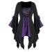 Renisants Shirts Costume Butterfly Sleeve Renaissance Shirts Irregular Lace Up Witch Blouses Halloween Tops Shirts Purple Renaissance Shirts Women Lightning Deals of Today Large