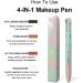 Eyeliner 4 In 1 Makeup Pen Multifunctional Makeup Pen With Eyeliner Lip Liner Eyebrow Pencil And Highlighter Portable Travel Easy-To-Apply Makeup Pencil - Buy Online on GoSupps.com
