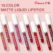 10Pcs Liquid Matte Lipstick Set for Dark Skin Women - Long-Lasting Matte Lipstick Pack - Original 24 Hour Formula - Dark Red Shades - 10 Count - Buy Online on GoSupps.com