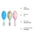 Kids Wet Hair Brush Set - 2 Confetti Glitter Detanglers for Girls | Soft Bristles Massage Brush | Ideal Christmas Holiday Gift (Bunny and Unicorn) - Buy Online on GoSupps.com