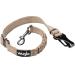Wuglo 30-95cm dog belt for the car - dogs buckling belt for child safety seat - hook bar & security belt snap - adjustable universal dog snapshot (beige)