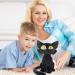 HFFJJLTU Plush Toy Black Cat Black Cat Stuffed Animals Toy Cute Stuffed Cat Plush Doll Black Cat Design Sofa Pillow Decoration Doll Gift Black Cat Plush Stuffed Toy For Anime Fans And Collectors 28CM - Buy Online on GoSupps.com