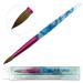 PANA Size 8 White Swirl Blue Kolinsky Hair Acrylic Nail Brush - Round Shape Pink Ferrule - Perfect for Nail Extension, Manicure, Pedicure - Professional Quality - Buy Online on GoSupps.com