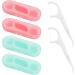 Portable Dental Floss Organizer - Wllhyf 4-Piece Travel Set with 40 Picks for Families & Men - Refillable Tooth Cleaning Solution - Buy Online on GoSupps.com