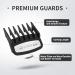 Wahl Clipper Guards Professional with Metal Clip - 10 Cutting Lengths - Fits Most Wahl Clippers - Premium Holder Stand Included (10 Pack) Black - Buy Online on GoSupps.com
