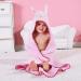 COOKY.D Hooded Baby Bath Towel - 100% Soft Cotton Kids Towelling Bathrobe - 90 x 90cm - Light Pink Rabbit - for Girls Boys 0-6 Years - Buy Online on GoSupps.com