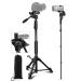 Camera Tripod 69 Inch, Patented 3-Way Swivel Portable Phone Tripod Professional Aluminum Alloy Travel Phone Camera Stand Monopod for Canon Nikon GoPro DSLR, DV Video Camcorder, Smartphone BJ-368