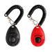 Txibi 2Pack Pet Dog Training Clicker with Wrist Strap - Durable Lightweight Easy to Use Pet Clickers for Cats Puppy Birds Horses (Black + Red)