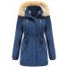 Warm Women s Winter Coat - Quilted Long Hooded Buffer Jacket | XXL to 4XL | Light Blue Transition Coat - Buy Online on GoSupps.com