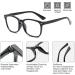 Jingshubo Anti-Blue Light Reading Glasses | Blue Light Filter Glasses for Gaming & Computer Use | 3.0x Diopter | Unisex Black - Buy Online on GoSupps.com