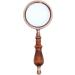 Portable 10X 75mm Handheld Magnifier Wooden Handle Vintage Portable Retro Handle Magnifier Eye Loupe Glass with Gift Box Full of Stars