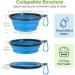 Buy XL Green Blue Foldable Travel Dog Bowls - 2 Pack with Lids & Hooks | Portable Silicone Feeding Bowls for Dogs & Cats - Perfect for Hiking & Camping - Buy Online on GoSupps.com