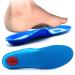 Topsole orthopedic insoles plantar fasciitis insole flat foot metatarsalgia heel spur shoe inserts sport comfort comfort shoe inserts orthopedic for women and men 44-45 EU 29cm T107B-Blue