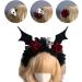 Shinycome Halloween Theme Headband Day of Skull Flower Veil Hairband Cosplay Costume Headpiece Women Festival Hair Decor Dark Bat Wing Rose S - Buy Online on GoSupps.com