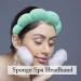 Sponge Spa Headband - 1 Pack Makeup Headband for Women & Girls | Skincare, Makeup Removal, Yoga, Sports | Green Terry Towel Cloth Hair Band - Buy Online on GoSupps.com