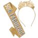 50th Birthday Rhinestone Sash & Headband Set - Fabulous Gold Party Decorations - Buy Online on GoSupps.com