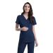 Cherokee Women Scrubs Top Workwear Revolution Maternity Mock Wrap WW688 Medium Navy