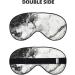 Black White Marble Print Double Sided Eye Mask - Ultimate Sleep Mask for Men & Women | Blackout Comfort for All Night Relaxation - Buy Online on GoSupps.com