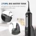 Cordless Water Flosser - Rechargeable Oral Irrigator for Teeth Cleaning | 8 Jet Tips, 5 Cleaning Modes | IPX7 Waterproof - Ideal for Home and Travel | Black - Buy Online on GoSupps.com