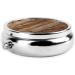 Brown Wood Printed Mini Round Pill Box | 3 Compartment Portable Pill Organizer for Travel & Home Use - Buy Online on GoSupps.com