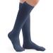 Collections Etc Men's Compression Trouser Socks Pair Moderate 15-20 mmHg Navy Medium - Made in The USA