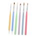 Mikinona 1 Set Nail Pen Manicure Supplies Nail Art Drawing Pen Nail Dotting Tool Kit Gel Nail Brush Nail Art Liner Brush DIY Nail Painting Tool Kit De U as De Gel Nails Supplies Lotus Wood