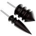 Leather Burnisher Bits 2-Pack for Rotary Tools  Pointed Tip and Multi Grooved Burnishing Tips Made of Solid Tropical Sandalwood Create Smooth, Clean Edges on Leathercraft Projects (2pcs Set A) 2 Piece Set A