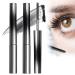 2Pcs Curling Iron Mascara Metal Mascara Wand 3D Curling Eyelash Iron Mascara Mascara Waterproof Long Lasting Bristleless Mascara for Women (Black)