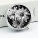 Travel Pill Box - 3 Compartment Black & White Floral Portable Organizer for Purse & Pocket | Small Medicine Case for Travel - Buy Online on GoSupps.com