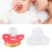 Personalized Bling Pacifier | Shiny Heart Shape Rhinestone Nipple | Perfect Newborn Gifts (Red) - Buy Online on GoSupps.com
