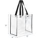 2-Pack Stadium Approved Clear Tote Bags - Ideal for Travel, Work, School, and Events - 12x12x6 - Buy Online on GoSupps.com