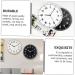 Nordic Noiseless Hanging Clock Decorations Metal White Round White 28X28CM - Buy Online on GoSupps.com